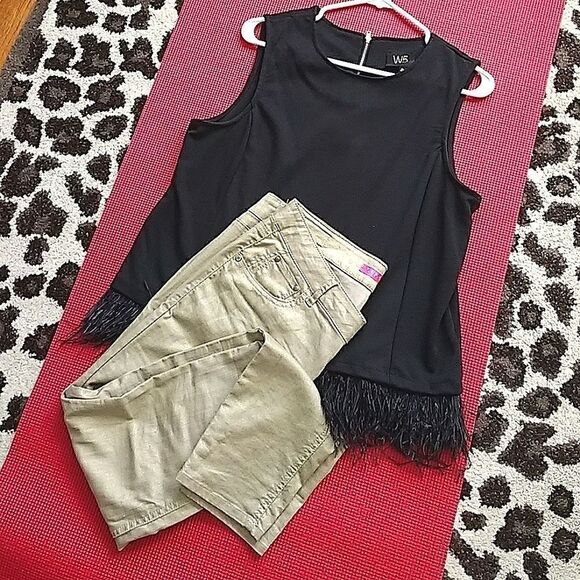 Tinsletown Gold Denim Stretch Jeans size 11 - Picture 2 of 7